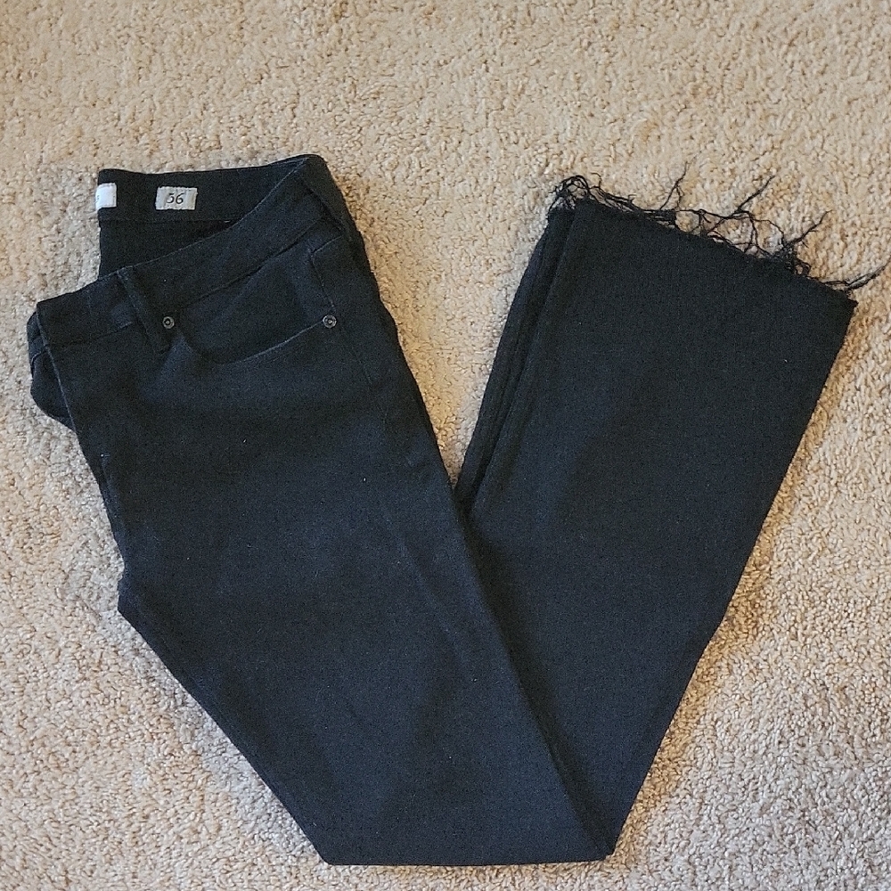 Wornstar Hellraiser Black Frayed Jeans, Size 36